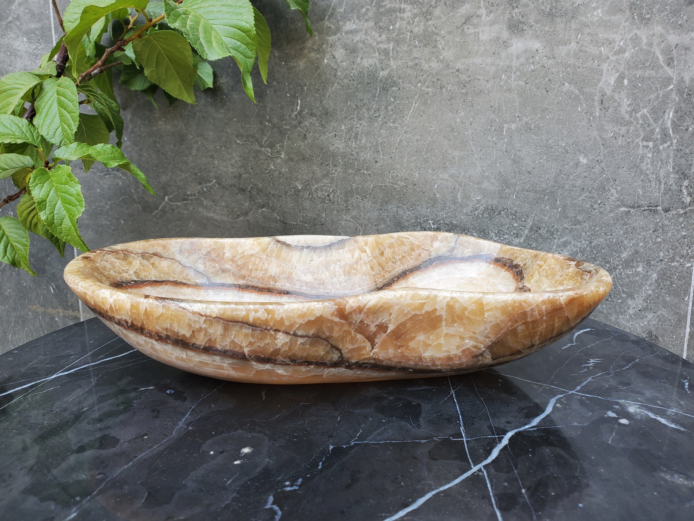 KB_02 Polished Onyx Stone Bowl (Small)