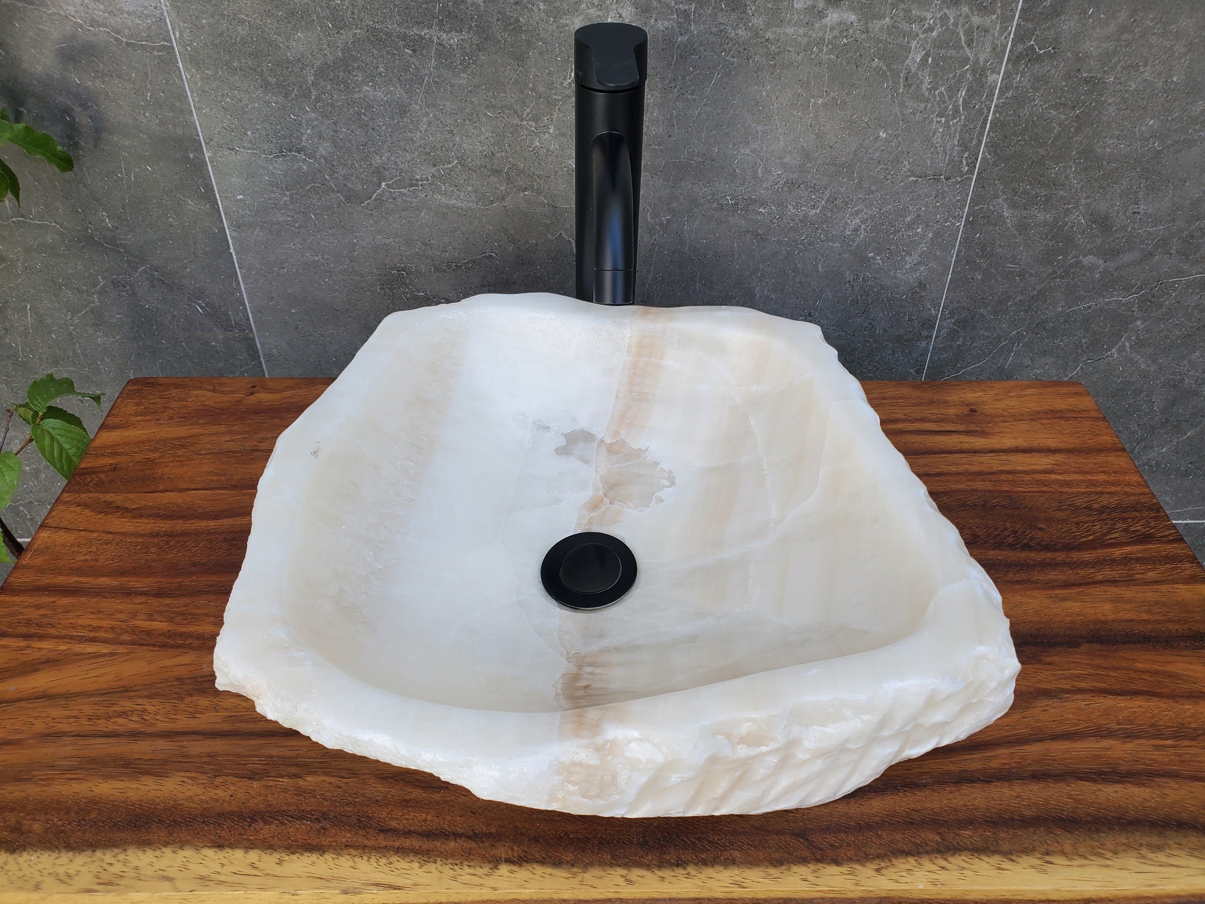 S21_25 Onyx Stone Bathroom Vessel Sink