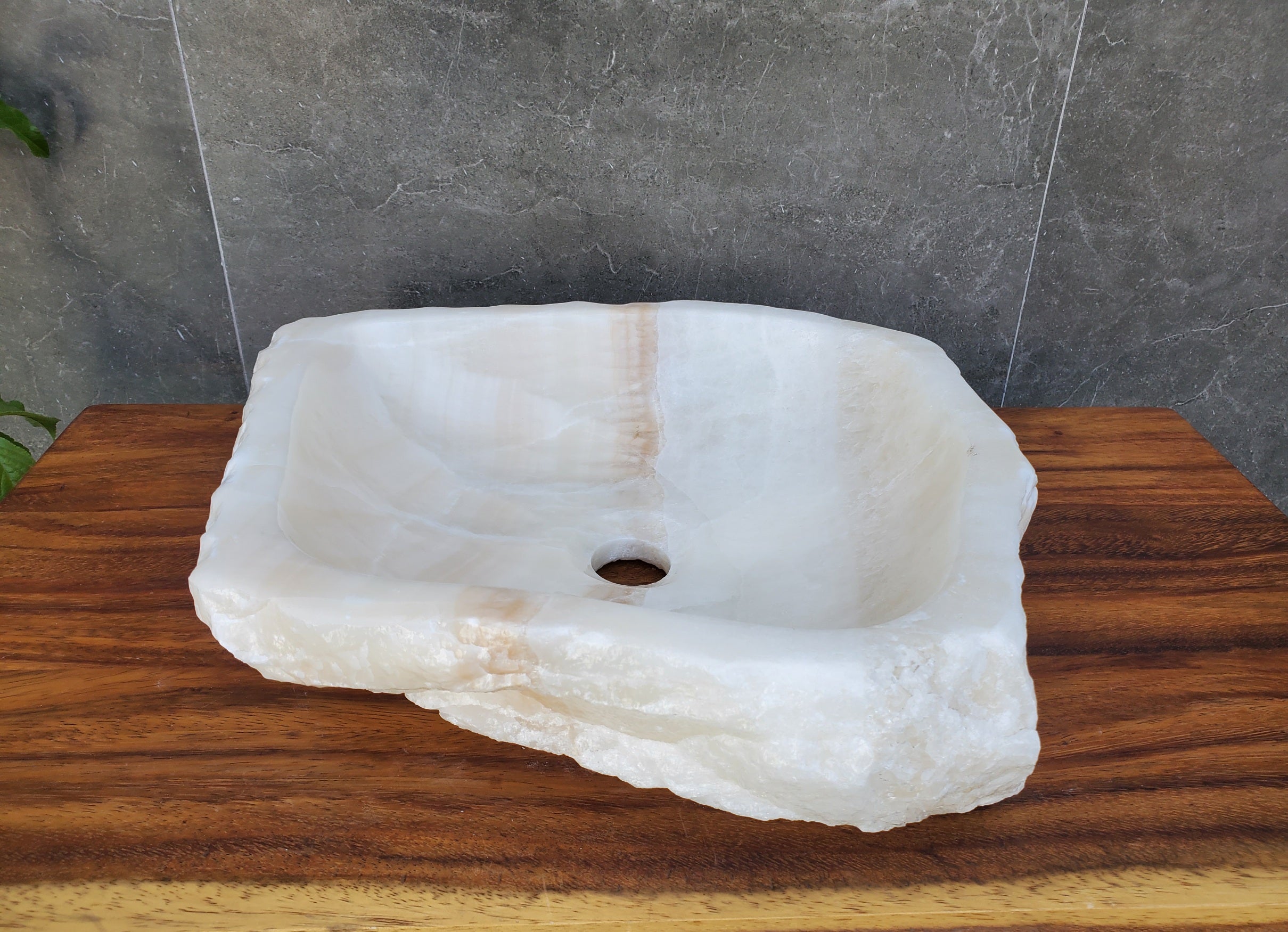 S21_25 Onyx Stone Bathroom Vessel Sink