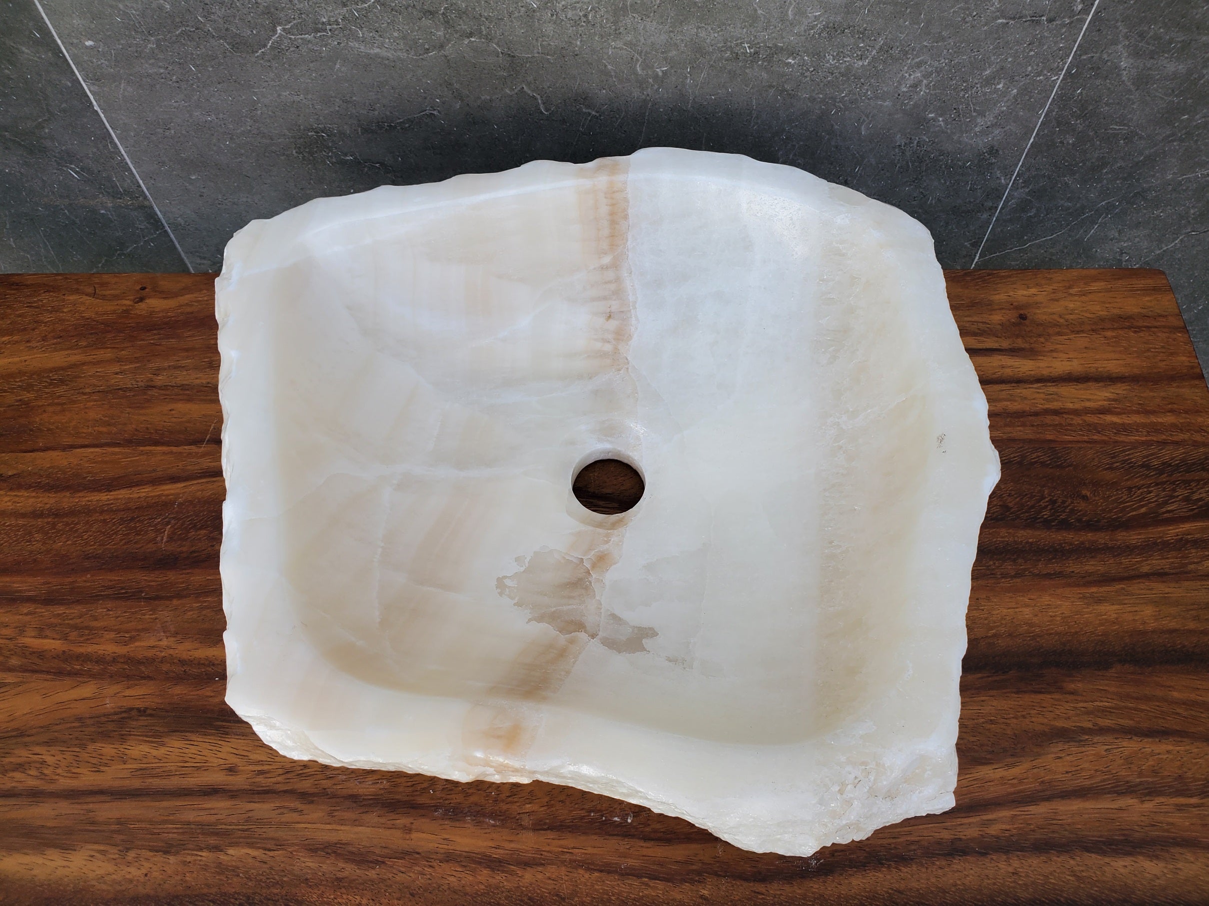 S21_25 Onyx Stone Bathroom Vessel Sink