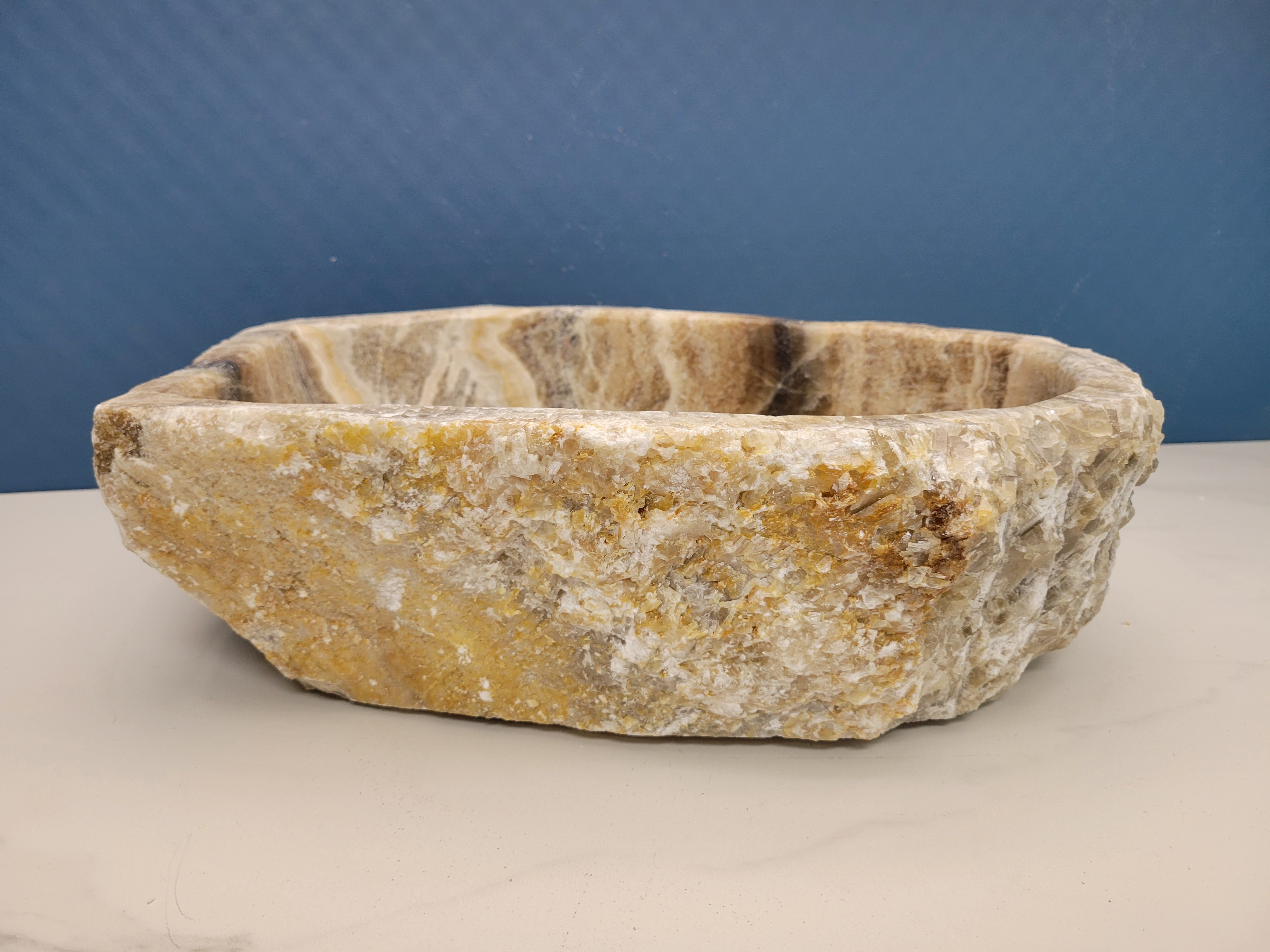 S13_04 Onyx Stone Bathroom Vessel Sink