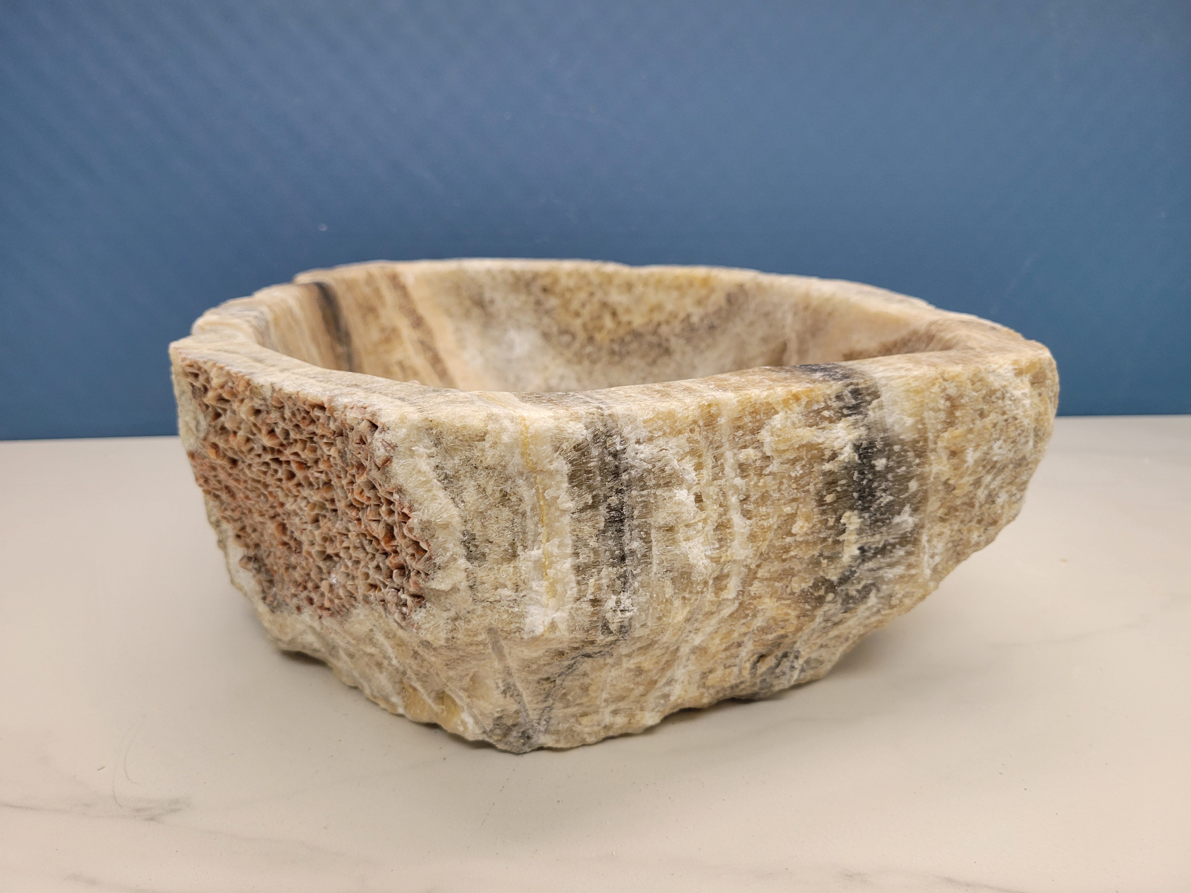 S13_04 Onyx Stone Bathroom Vessel Sink