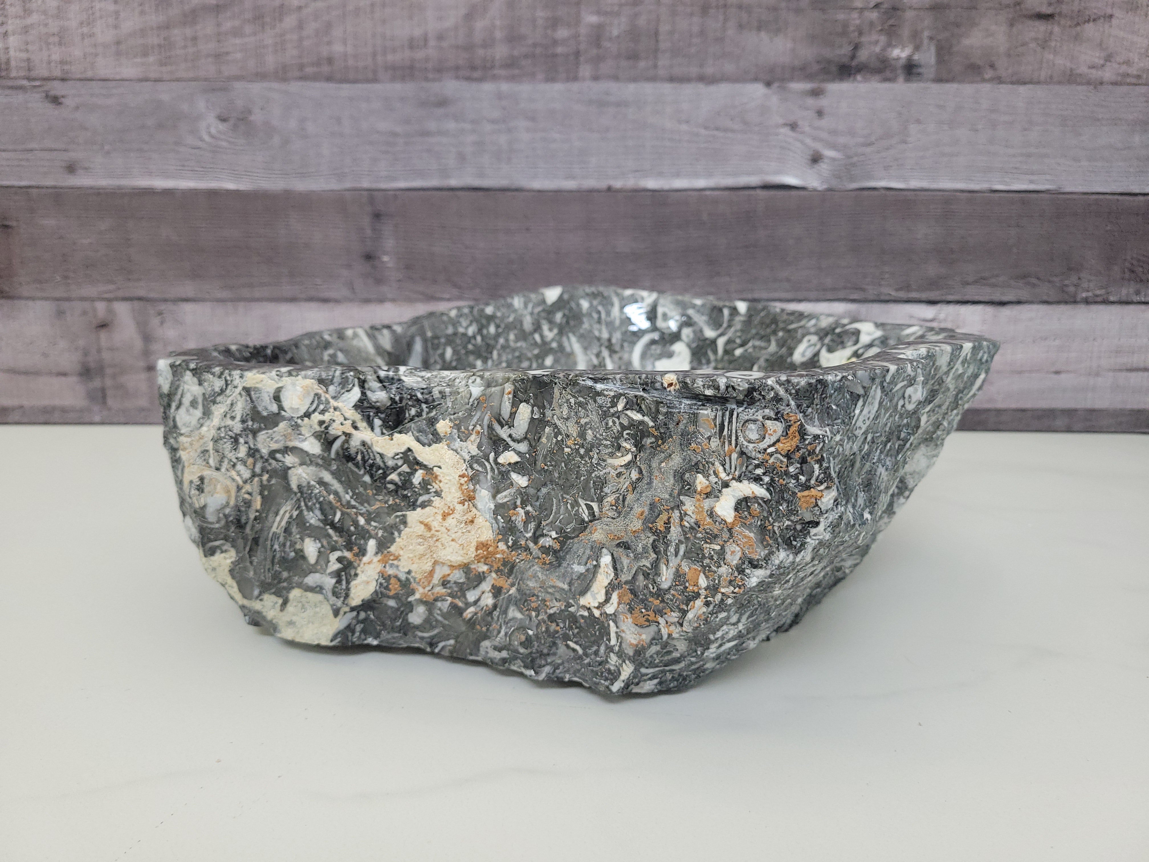 S11_04 Fossil Onyx Stone Vessel Sink