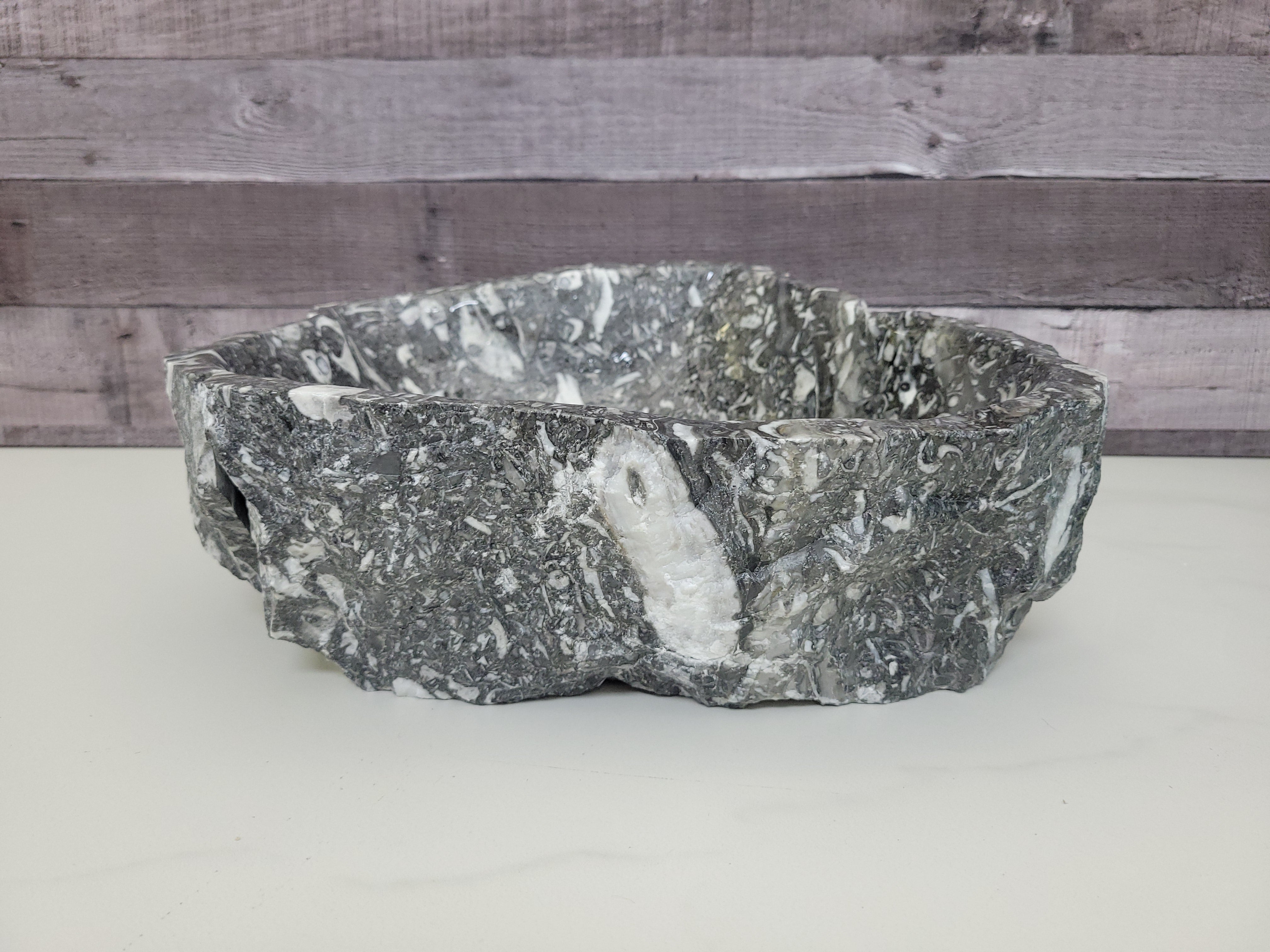 S11_04 Fossil Onyx Stone Vessel Sink