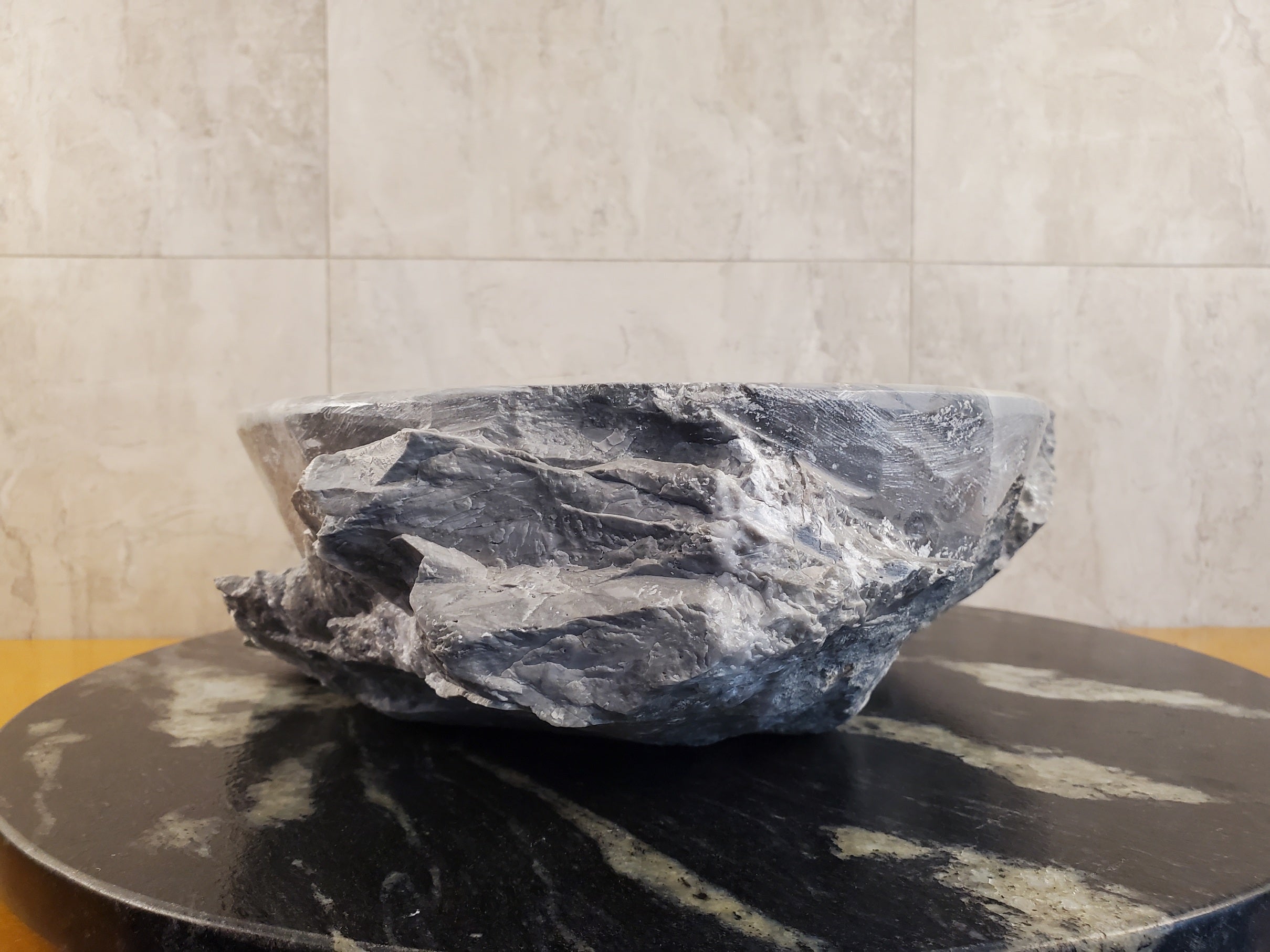 S24_06 Bardigio Marble Stone Vessel Sink (Oval)