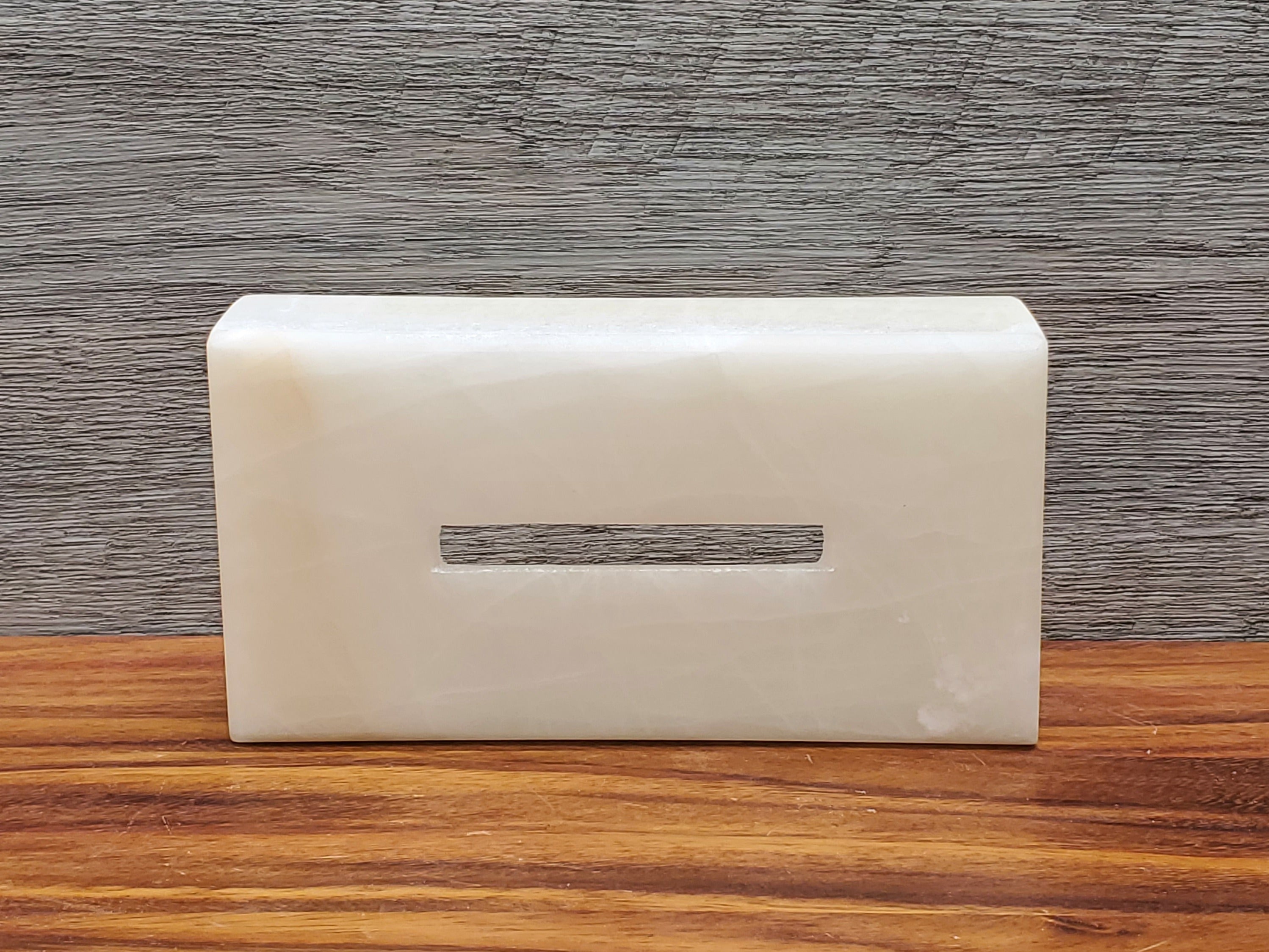 Neutral Creme Onyx Stone Tissue Box Cover Tissue Box Cover Accessories Bath Tissue Box Covers