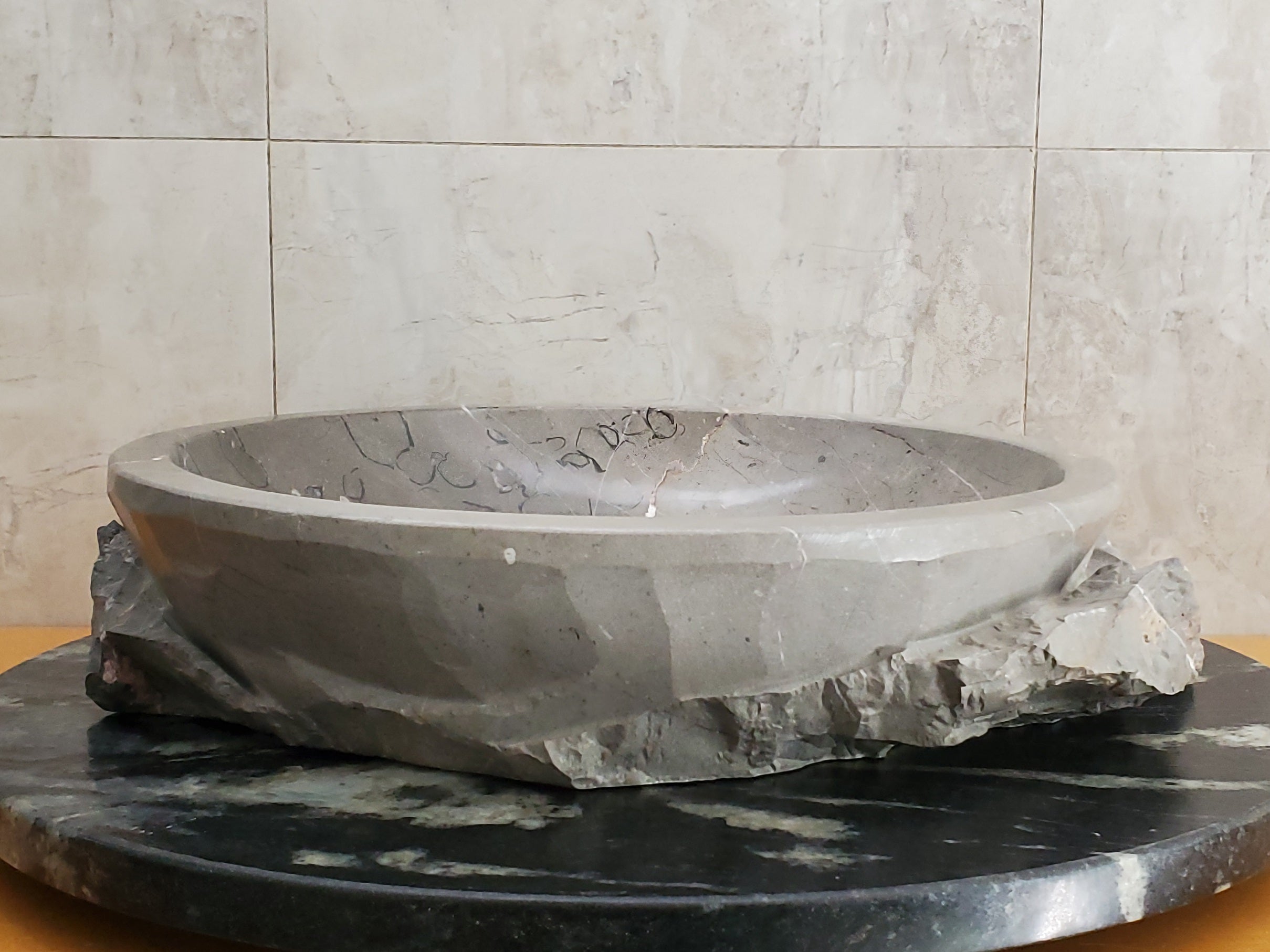 S23_27 Bardigio Marble Stone Vessel Sink (Round)