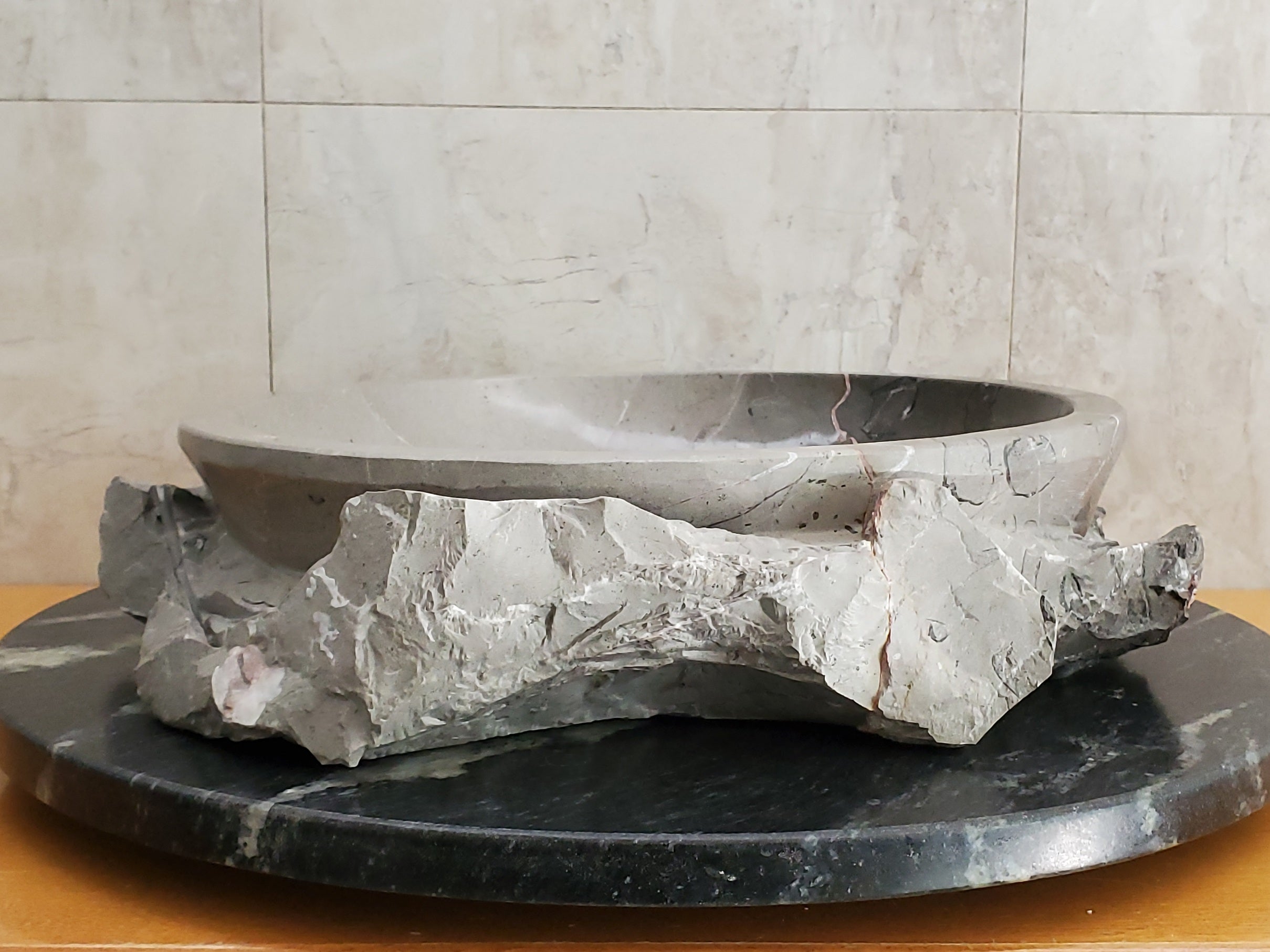 S23_27 Bardigio Marble Stone Vessel Sink (Round)