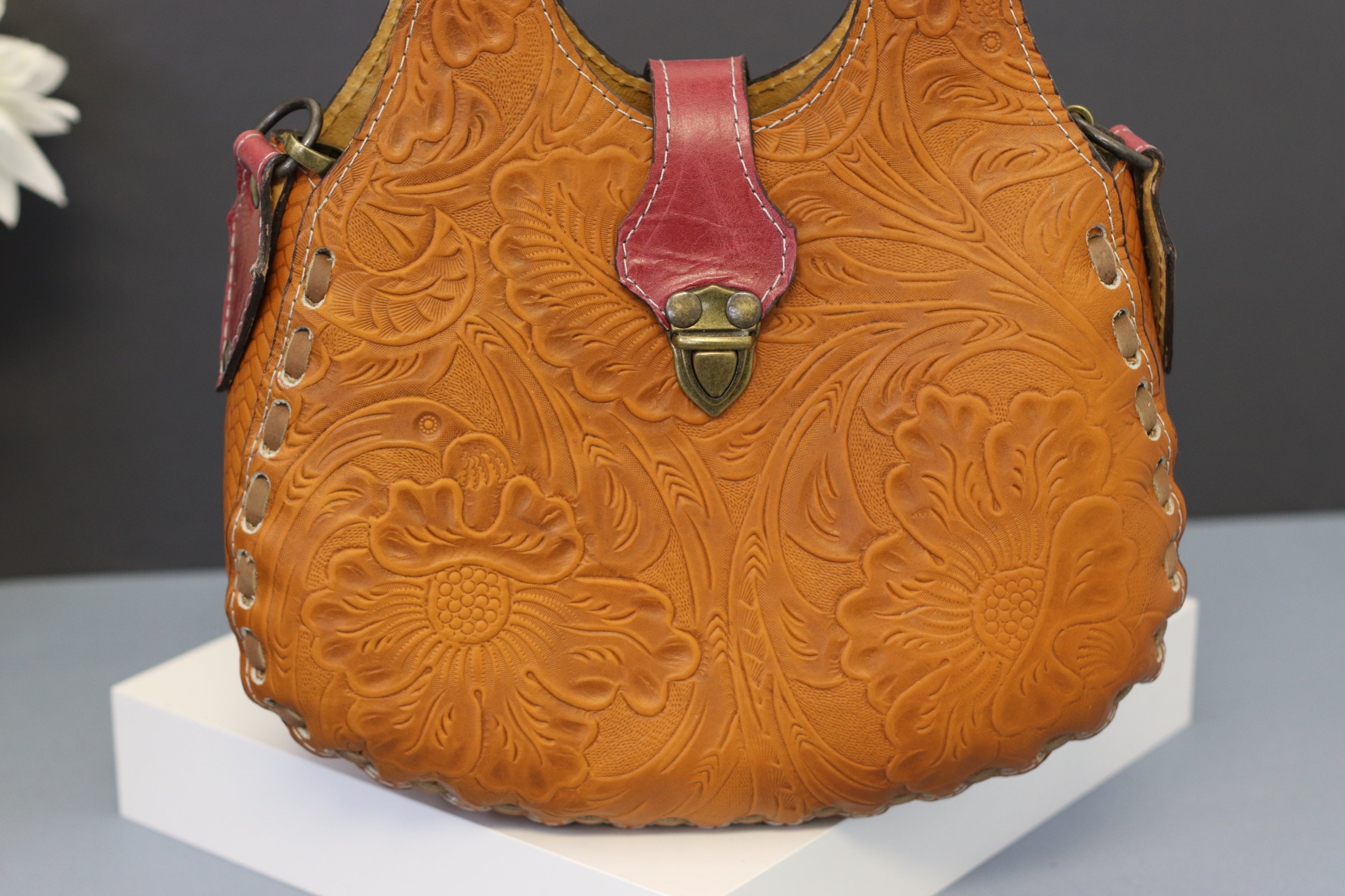 Gift for Her Womens Purse Tooled Leather Purse Hand Tooled Handbag Hand  Painted Leather Handbag - Etsy