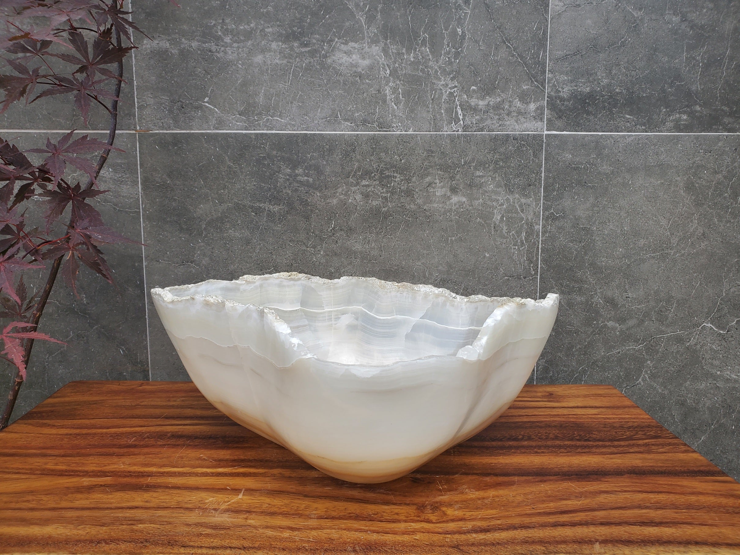 White Onyx Bathroom Vessel Sink