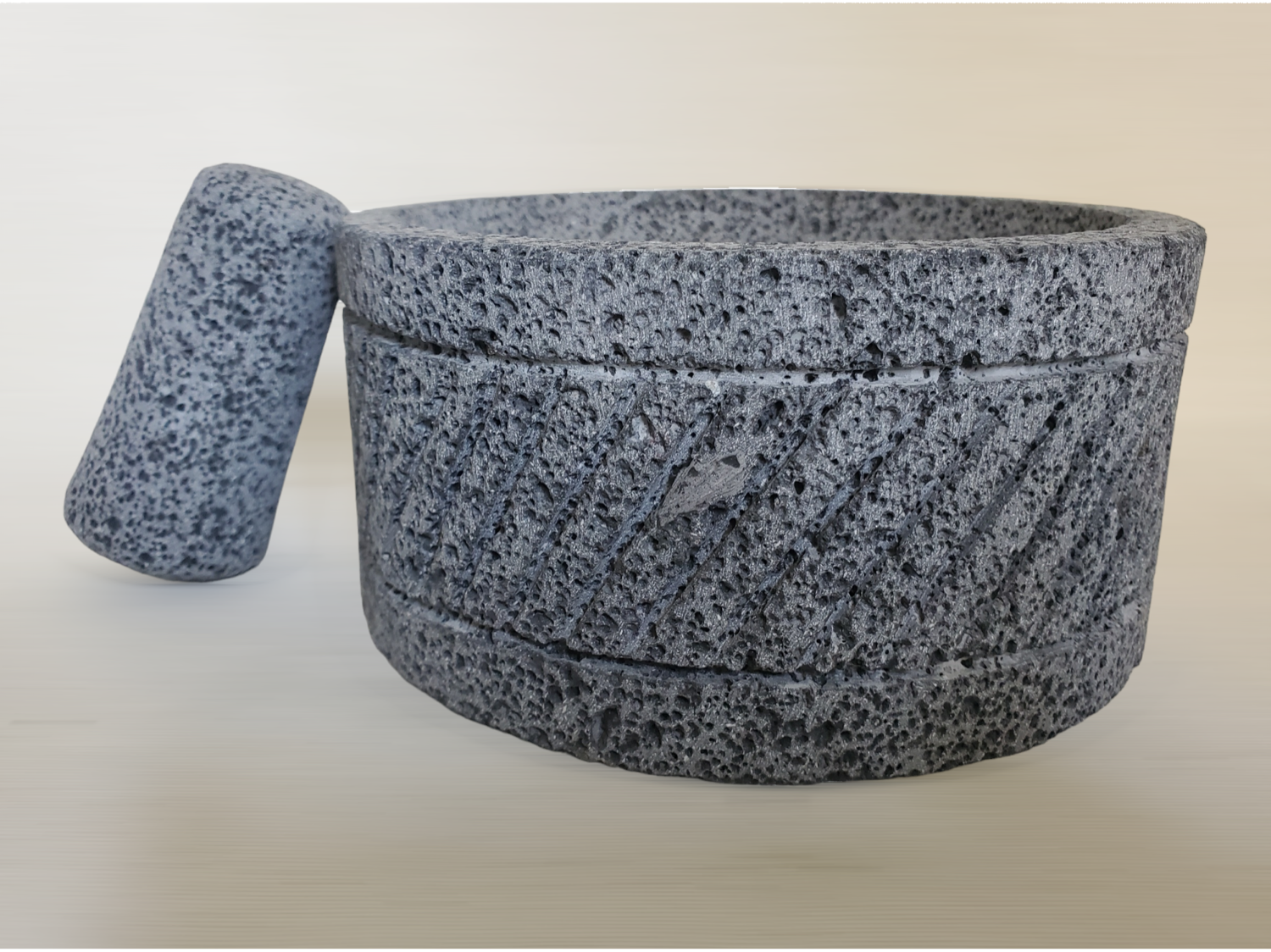 Mortar & Pestle Slants - Lava Stone - 8 Inch Molcajete Accessories Kitchen & Dining Molcajete