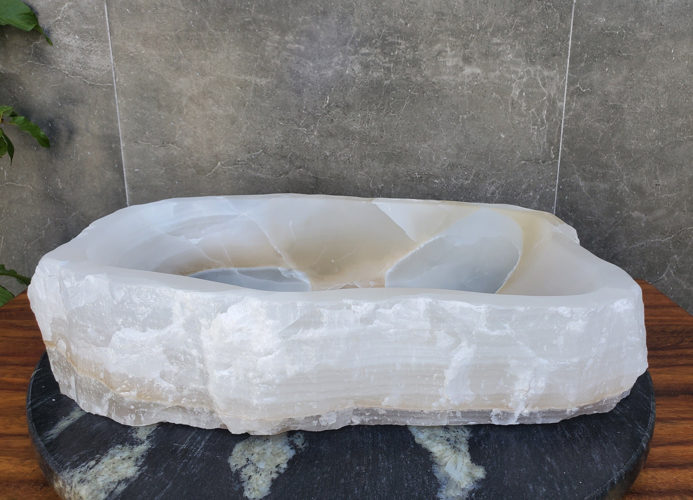 S21_24 Onyx Stone Bathroom Vessel Sink