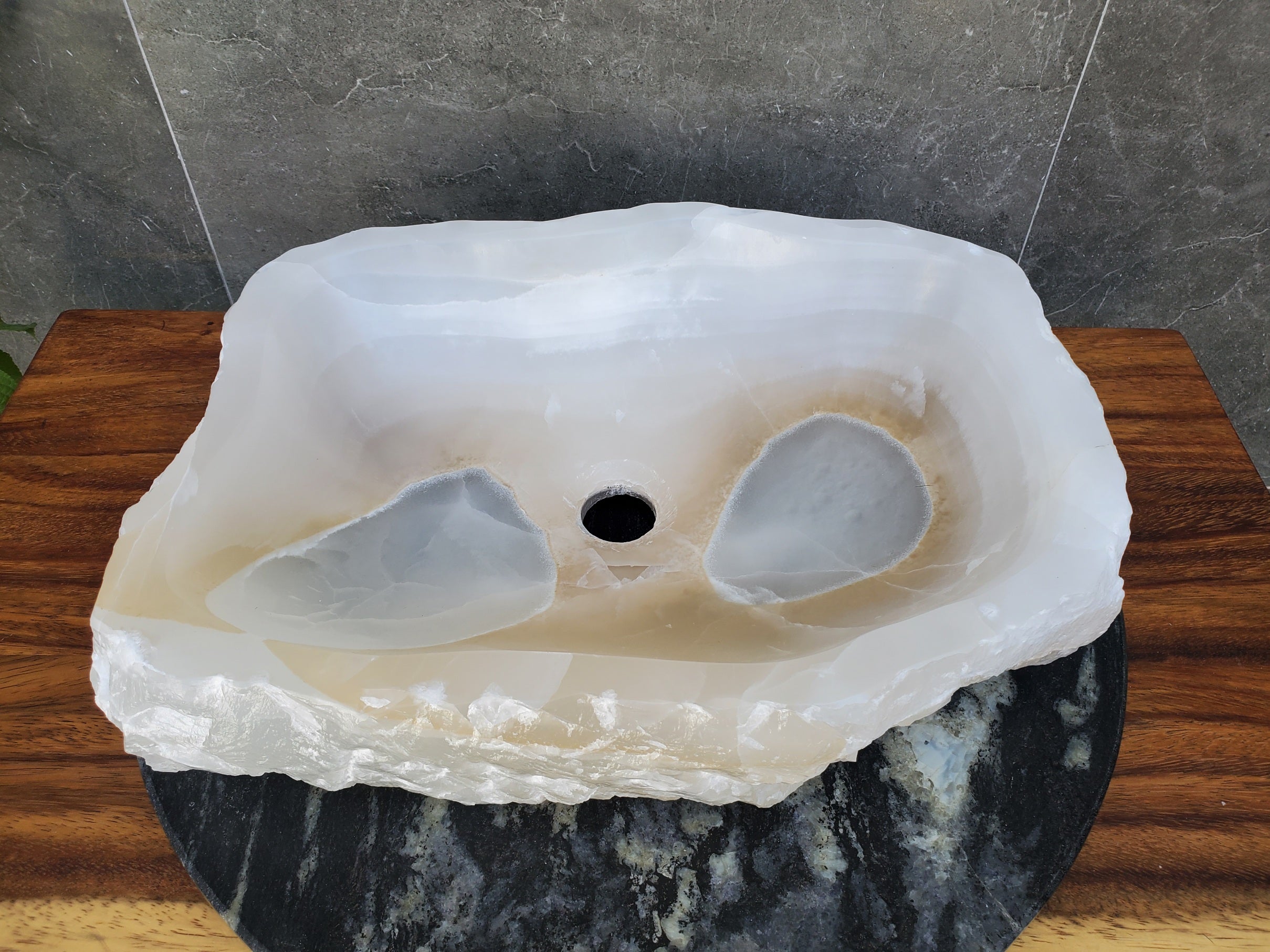 S21_24 Onyx Stone Bathroom Vessel Sink