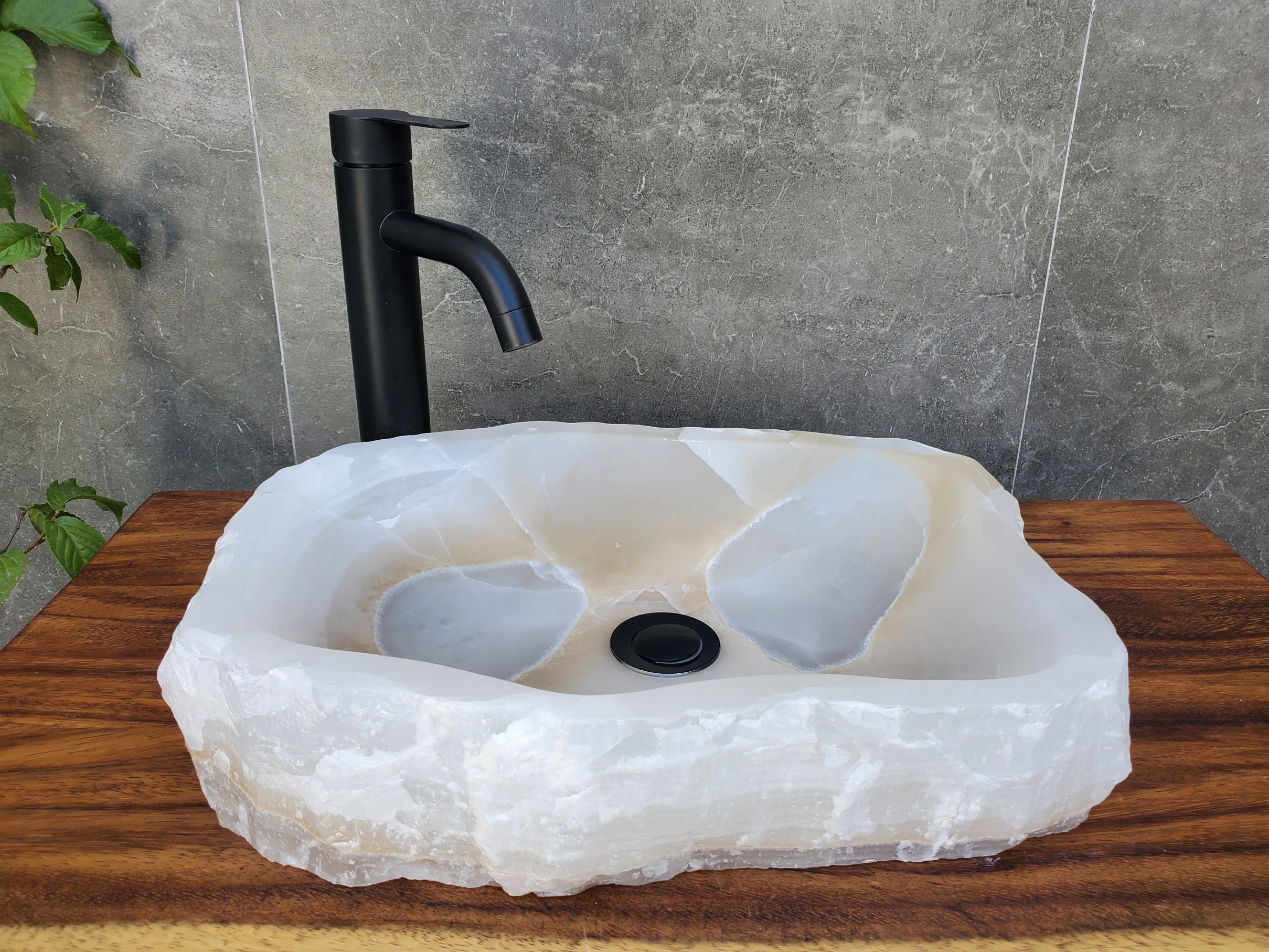 S21_24 Onyx Stone Bathroom Vessel Sink