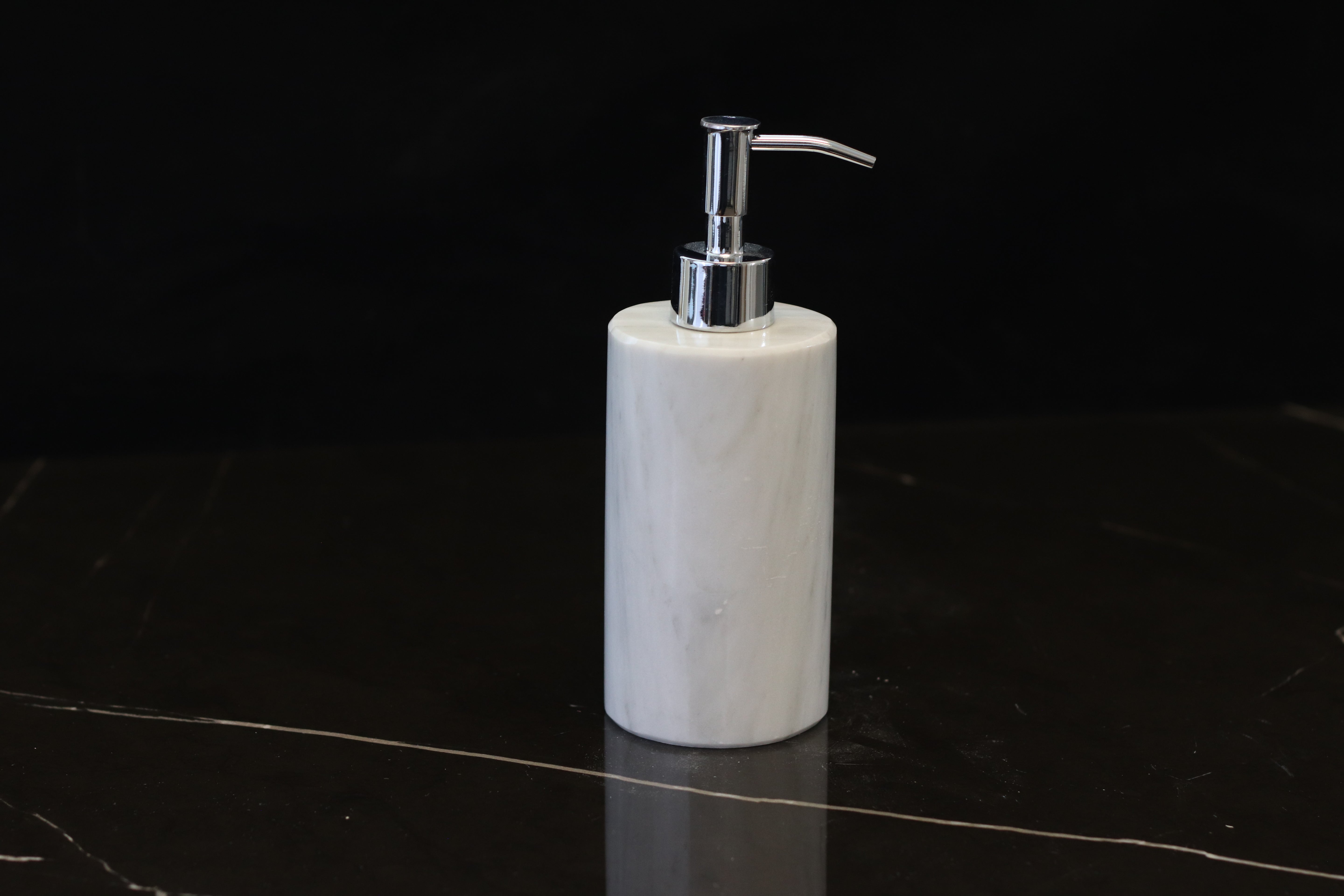 Onyx Stone Liquid Soap or Lotion Dispenser. Nickel Spout. Handmade. Buy Now at www.felipeandgrace.com.