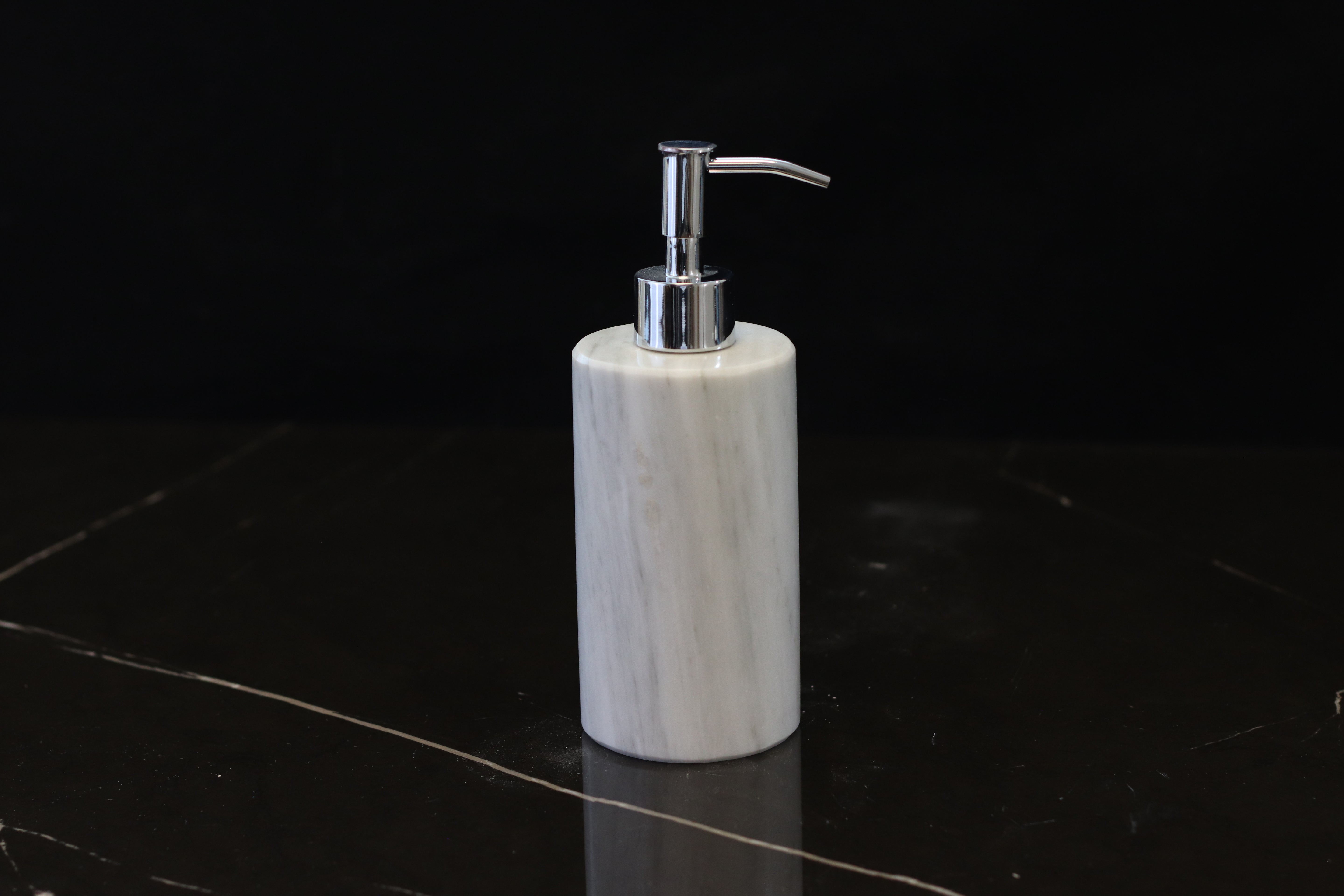 Onyx Stone Liquid Soap or Lotion Dispenser. Nickel Spout. Handmade. Buy Now at www.felipeandgrace.com.