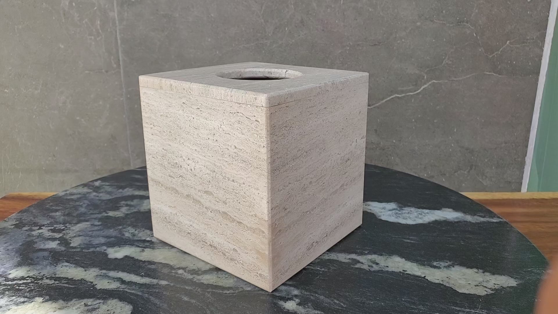 Travertine Stone Tissue Cover, Square. Fast Shipping, Handmade. Standard Cube Size. Buy Now at www.felipe grace.com.